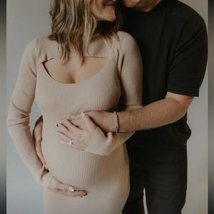 AFRM cutout sweater dress